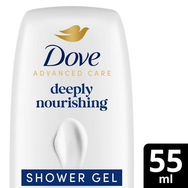 Dove Advanced Care Deeply Nourishing Body Wash Shower Gel Travel Size 55ml - gallery image 1