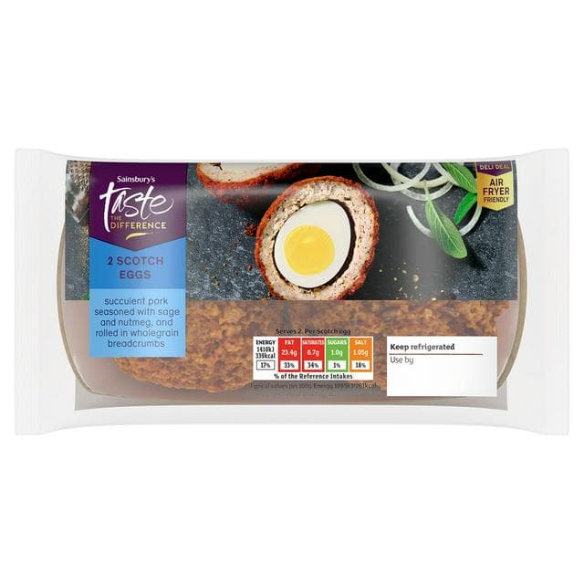 Sainsbury's Scotch Eggs, Taste the Difference x2 260g - gallery image 1