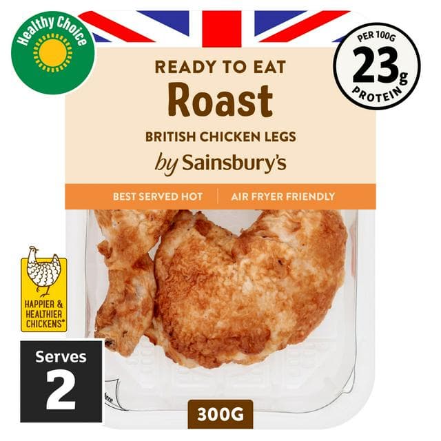 Sainsbury's Roast British Cooked Chicken Legs x2 300g - gallery image 1