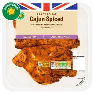 Sainsbury's Cajun British Chicken Grills Ready to Eat 180g