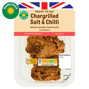 Sainsbury's Chargrilled Salt  Chilli British Chicken Thigh Fillets 150g (Ready to Eat)