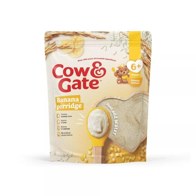 Cow & Gate Banana Porridge Baby Cereal 125g - gallery image 1