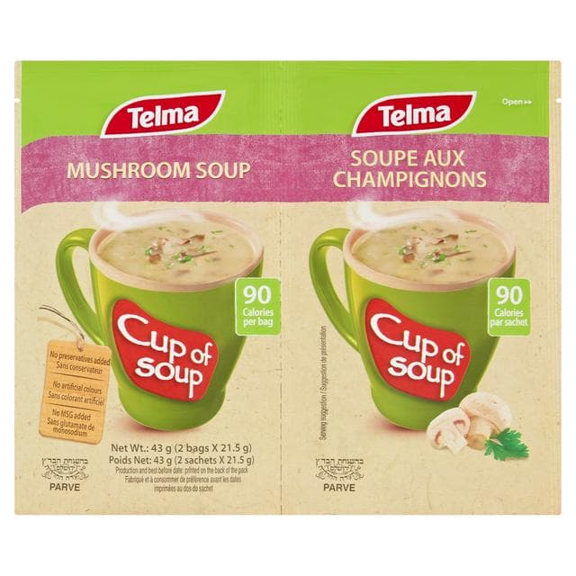 Telma Mushroom Cup Soup 2x21.5g - gallery image 1