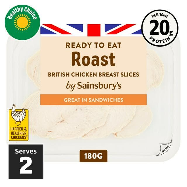 Sainsbury's Roast British Cooked Breast Chicken Slices 180g - gallery image 1