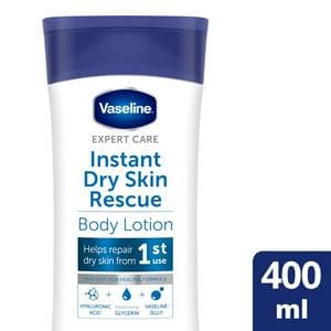 Vaseline Expert Care Instant Dry Skin Rescue Body Lotion Heals & Hydrates Very Dry Skin 400ml