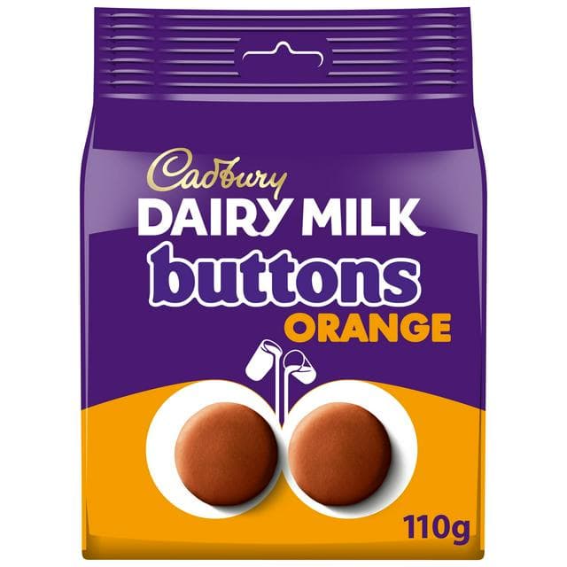 Cadbury Dairy Milk Orange Chocolate Buttons Pouch 100g - gallery image 1