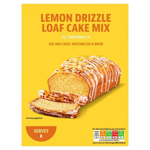 Sainsbury's 320g Lemon Drizzle Loaf Cake Mix - gallery image 1