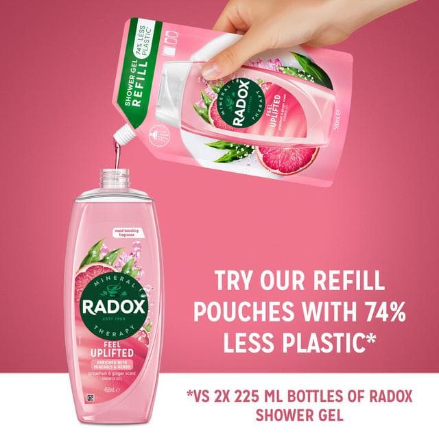 Radox Mineral Therapy Feel Uplifted Shower Gel Grapefruit & Ginger Body Wash 450ml - gallery image 6