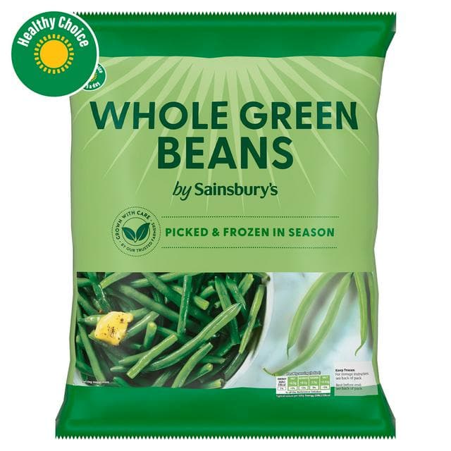Sainsbury's Whole Green Beans 900g - gallery image 1