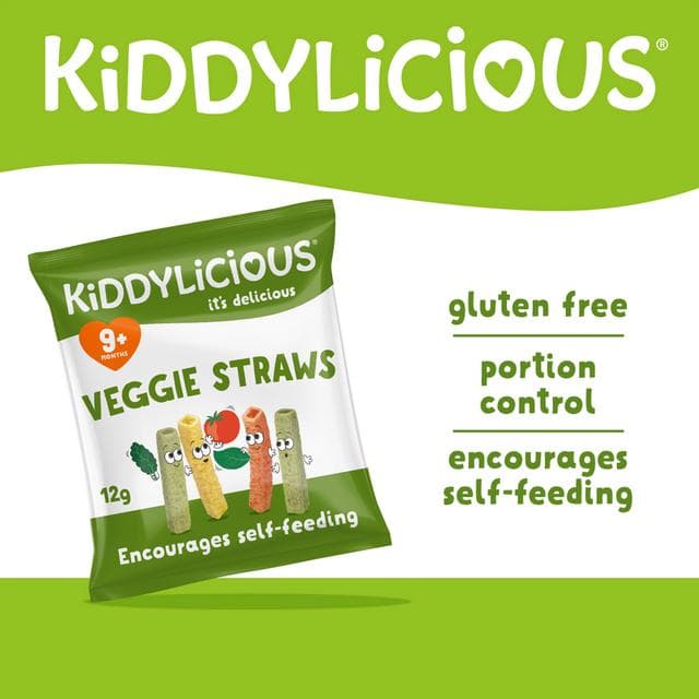 Kiddylicious Veggie Straws Baby Snacks 10x12g - gallery image 2