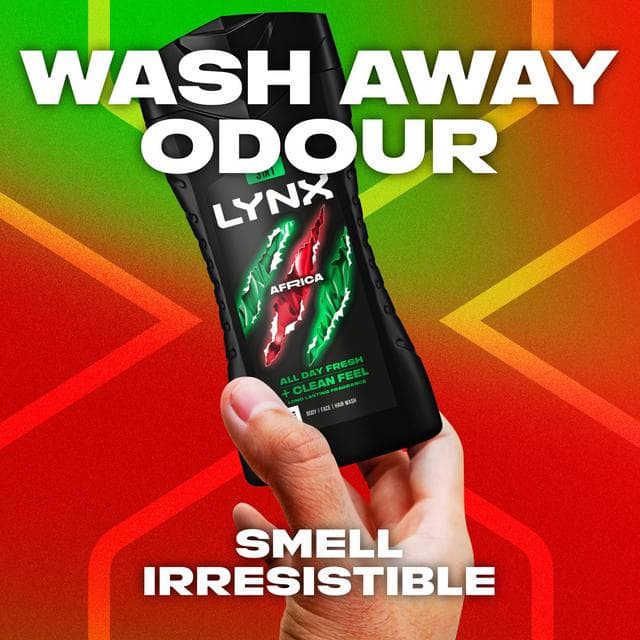Lynx Africa Shower Gel Body Wash for Men 225ml - gallery image 3