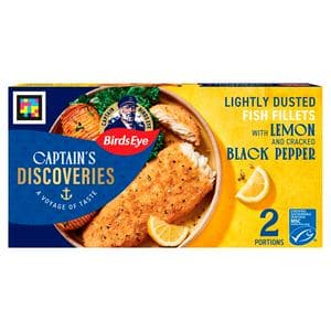 Birds Eye Captain Discoveries 280g Lightly Dusted Fish Fillets with Lemon & Cracked Black Pepper