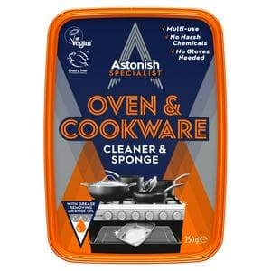 Astonish Anti Bacterial Oven & Grill Specialist Cleaner & Sponge 250g