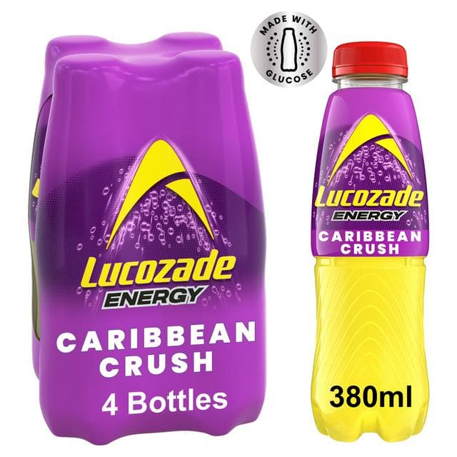 Lucozade Energy Drink Caribbean Crush 4x380ml - gallery image 1