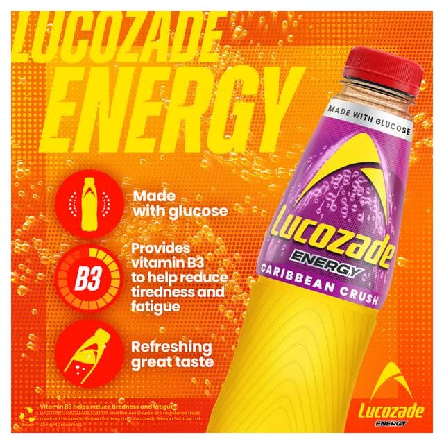 Lucozade Energy Drink Caribbean Crush 4x380ml - gallery image 3