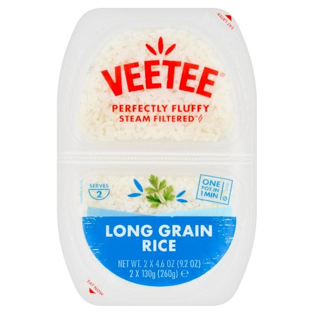 Veetee Heat& Eat Long Grain Rice Pots x2 260g - gallery image 1