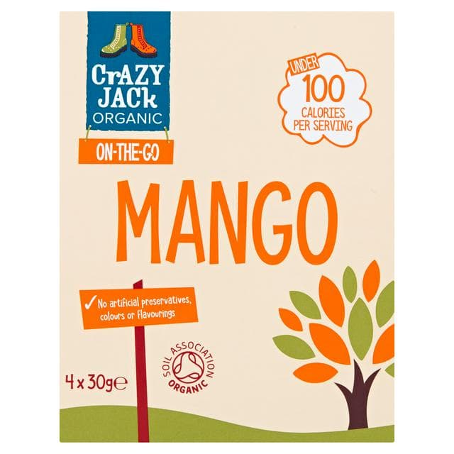 Crazy Jack Organic Mango 4x30g - gallery image 1