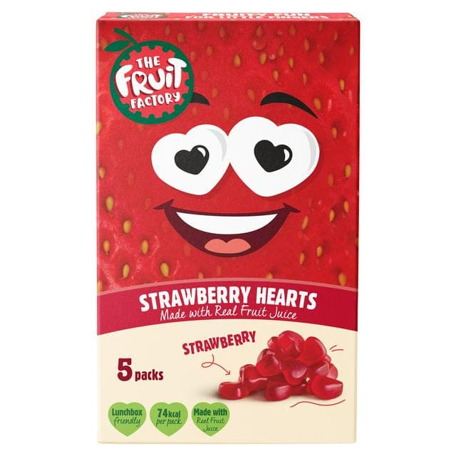 The Fruit Factory Strawberry Fruit Hearts 5x20g - gallery image 1