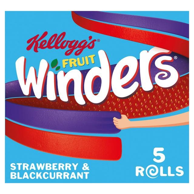 Kellogg's Fruit Winders Doubles Strawberry & Blackcurrant Rolls 5x17g - gallery image 1
