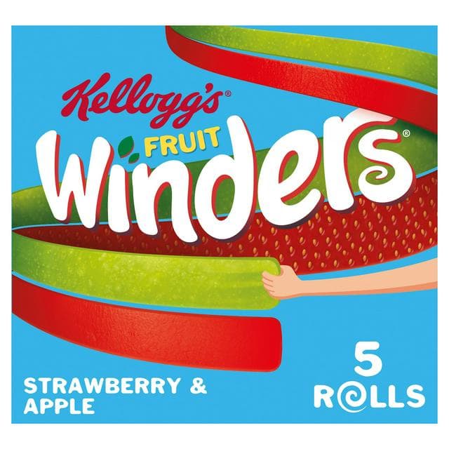Kellogg's Fruit Winders Doubles Apple & Strawberry Rolls 5x17g - gallery image 1