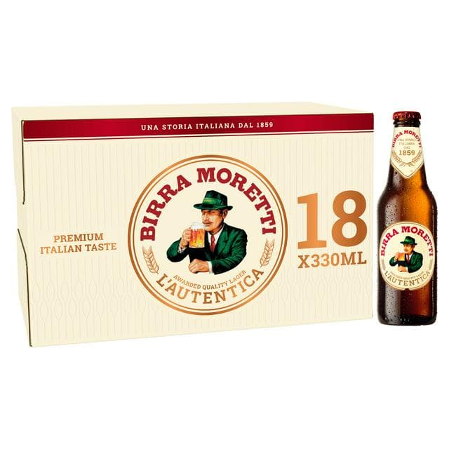 Birra Moretti Lager Beer Bottle 18x330ml - gallery image 1