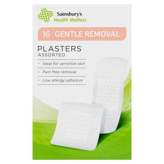 Sainsbury's Gentle Removal Plasters Assorted x16 - gallery image 1