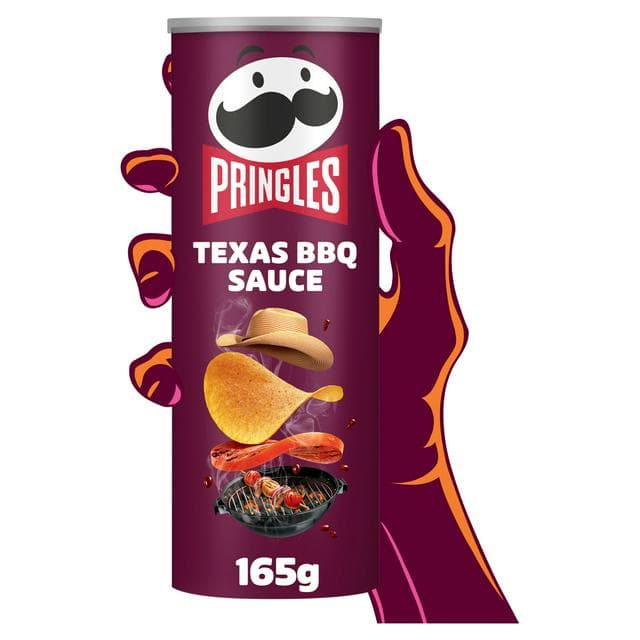 Pringles 165g Texas BBQ Sauce Sharing Crisps - gallery image 1