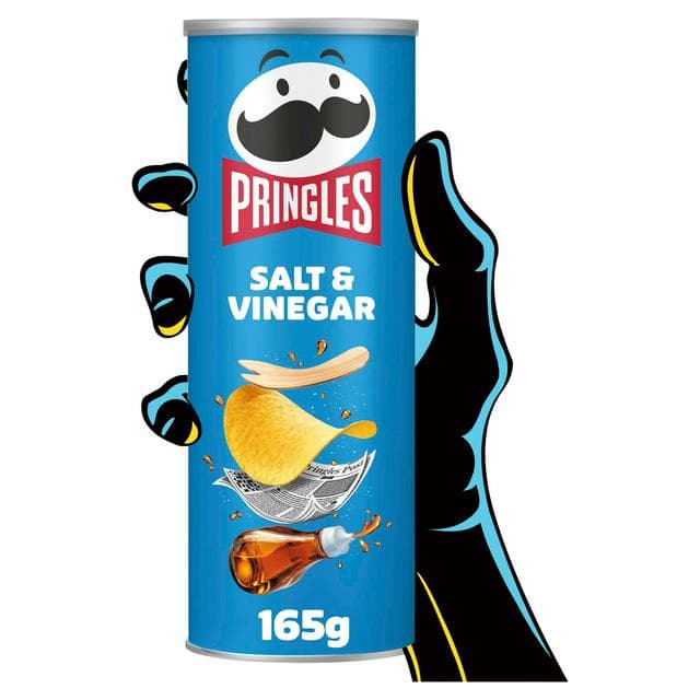 Pringles 165g Salt & Vinegar Sharing Crisps - gallery image 1