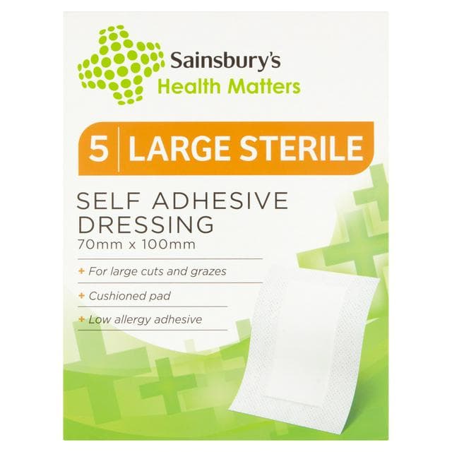 Sainsbury's Health Matters Large Sterile Self Adhesive Dressing x5 - gallery image 1
