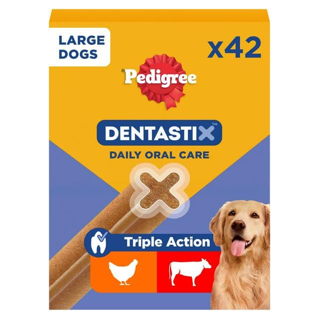 Pedigree Dentastix Daily Adult Large Dog Treats Dental Sticks x42 1.62kg - gallery image 1