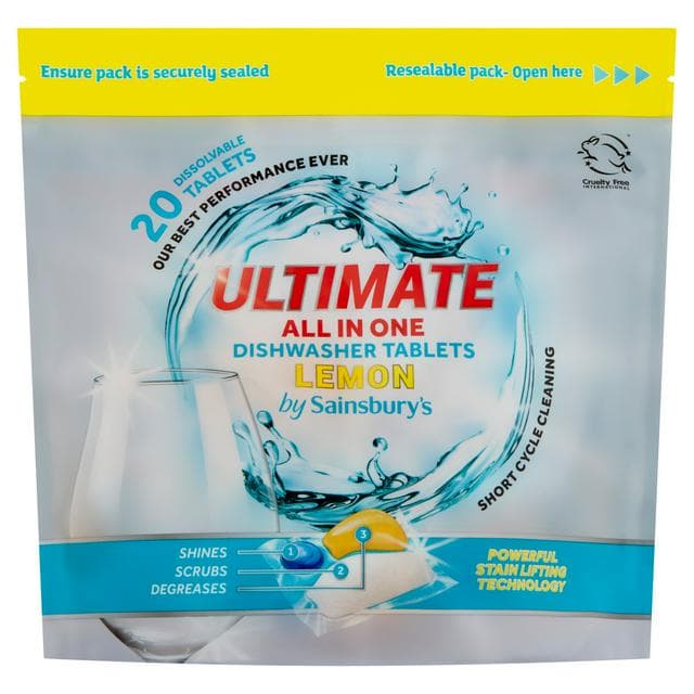 Sainsbury's Advanced Dishwasher Ultimate Lemon 20 Washes 250g - gallery image 1