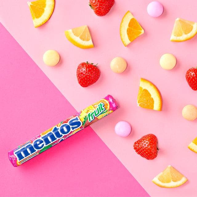 Mentos Fruit Chewy Dragees Rolls 5x38g - gallery image 3