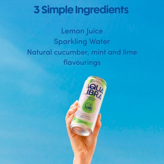 Aqua Libra Sparkling Water Infused with Cucumber Mint & Lime 4x330ml - gallery image 5