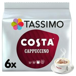 Tassimo Costa Cappuccino Coffee Pods x6