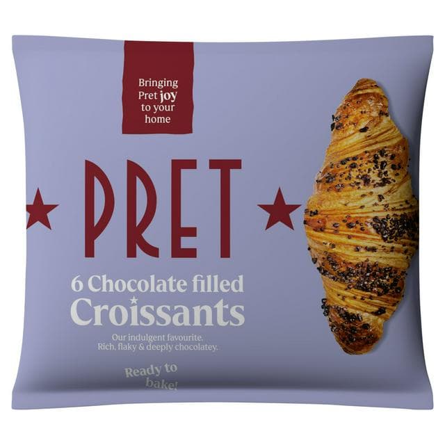 Pret Chocolate Filled Croissants x6 420g - gallery image 1