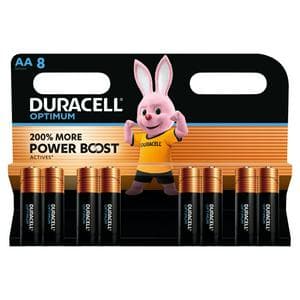 Duracell Pack of 8 Optimum AA Batteries