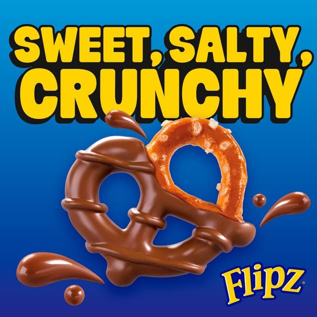 Flipz Peanut Butter Flavour Coated Pretzel Snacks 90g - gallery image 3