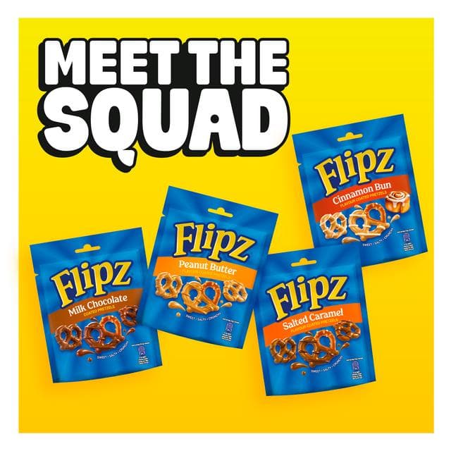Flipz Peanut Butter Flavour Coated Pretzel Snacks 90g - gallery image 4