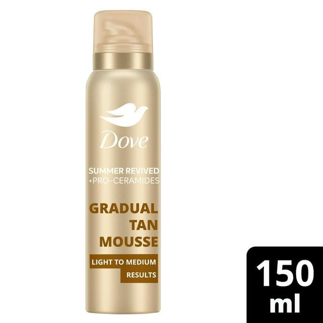 Dove Summer Revived Gradual Tanning Mousse Light Medium Hydrates Skin & Builds Natural Glow 150ml - gallery image 1