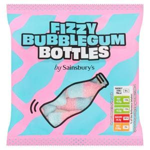 Sainsbury's Fizzy Bubblegum Bottles 70g