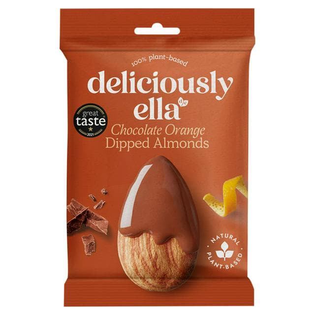 Deliciously Ella 27g Chocolate Orange Dipped Almond Snack - gallery image 1