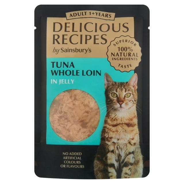 Sainsbury's Delicious Recipes Tuna Whole Loin in Jelly 1+ Years Adult Cat Food 70g - gallery image 1