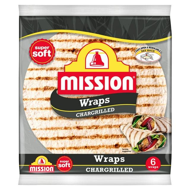 Mission 6 x Chargrilled Tortilla Wraps 367g - gallery image 1