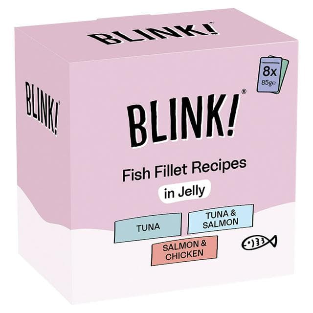 Blink! Fish Pouch Selection in Jelly Wet Cat Food 8 x 85g - gallery image 1