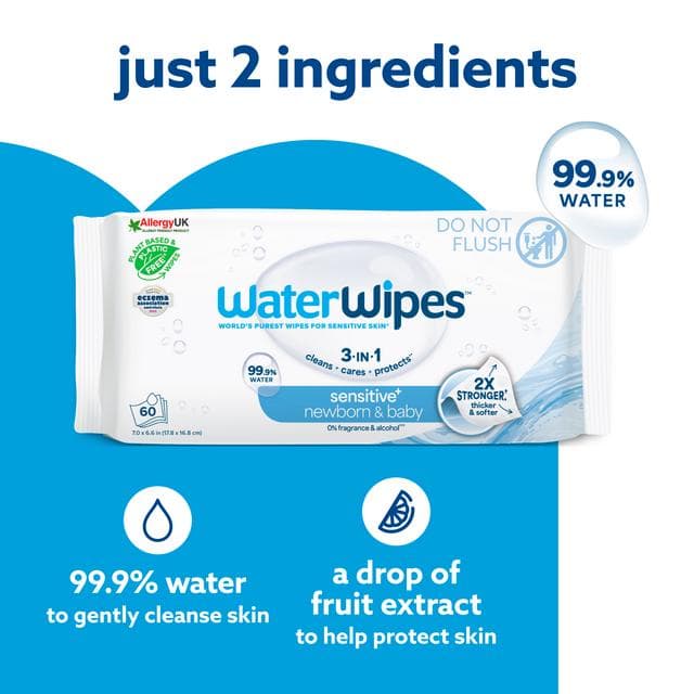 WaterWipes Baby Wipes Pack x6 - gallery image 2