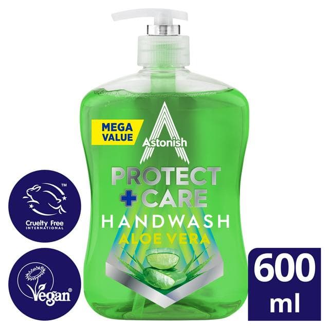 Astonish 600ml Protect + Care Aloe Vera Anti Bacterial Handwash - gallery image 1