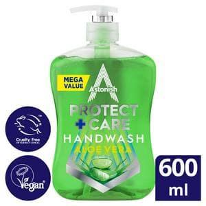 Astonish 600ml Protect + Care Aloe Vera Anti Bacterial Handwash