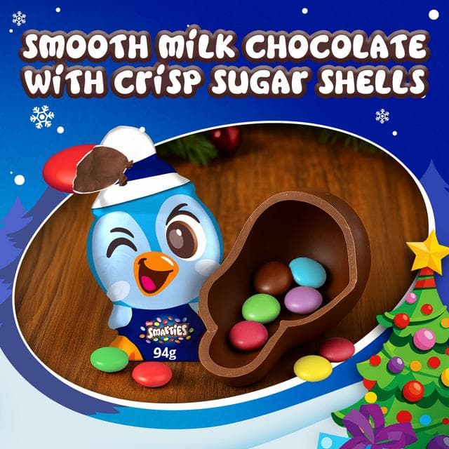 Smarties 94g Penguin Milk Chocolate Christmas Figure - gallery image 3