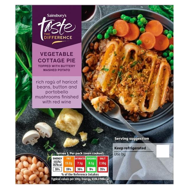 Sainbury's Vegetable Cottage Pie, Taste the Difference (Serves 1) 400g - gallery image 1