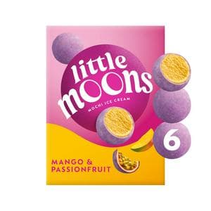 Little Moons Vegan Passionfruit & Mango Mochi Ice Cream Frozen Snack 6 x 32g